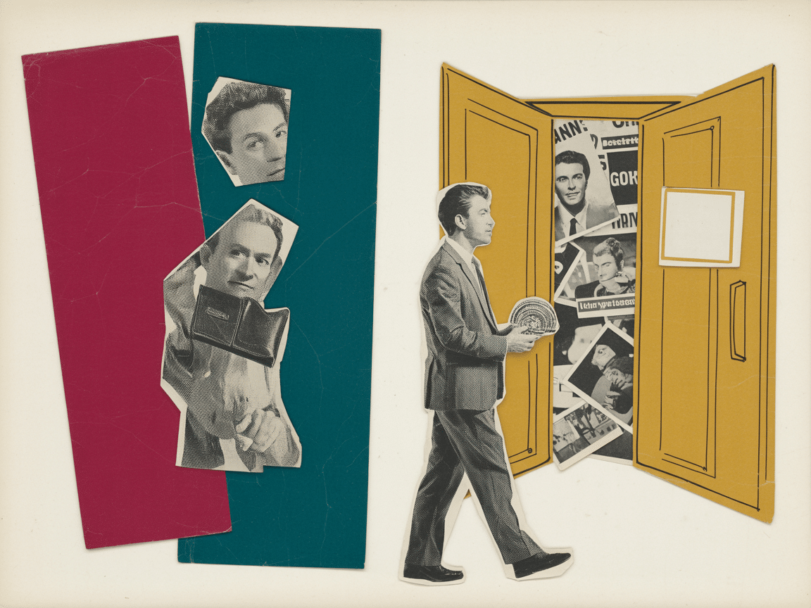 Collage : une conversation ChatGPT avec une pastille publicité, la confidentialité comme service premium